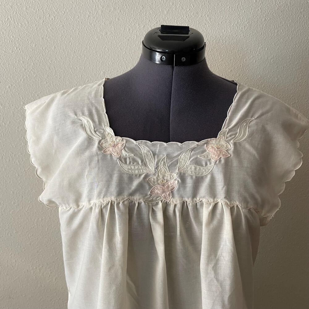 70s Vintage babydoll dress nightgown cottagecore coquette | XS/S - Picture 2 of 10